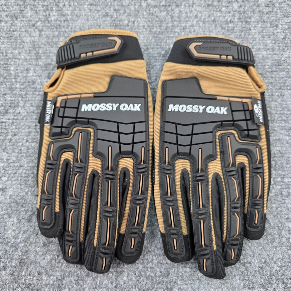Mossy Oak‎ Tactical Gloves Rubber Guard Protective Full Finger Black Large